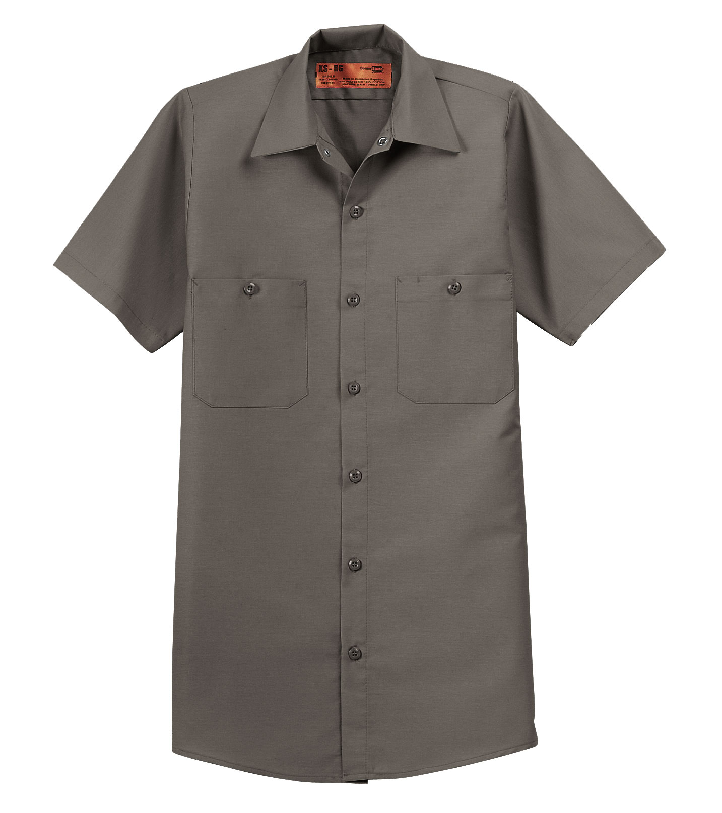 Red Kap Mens Tall  Half Sleeve Industrial Work Shirt