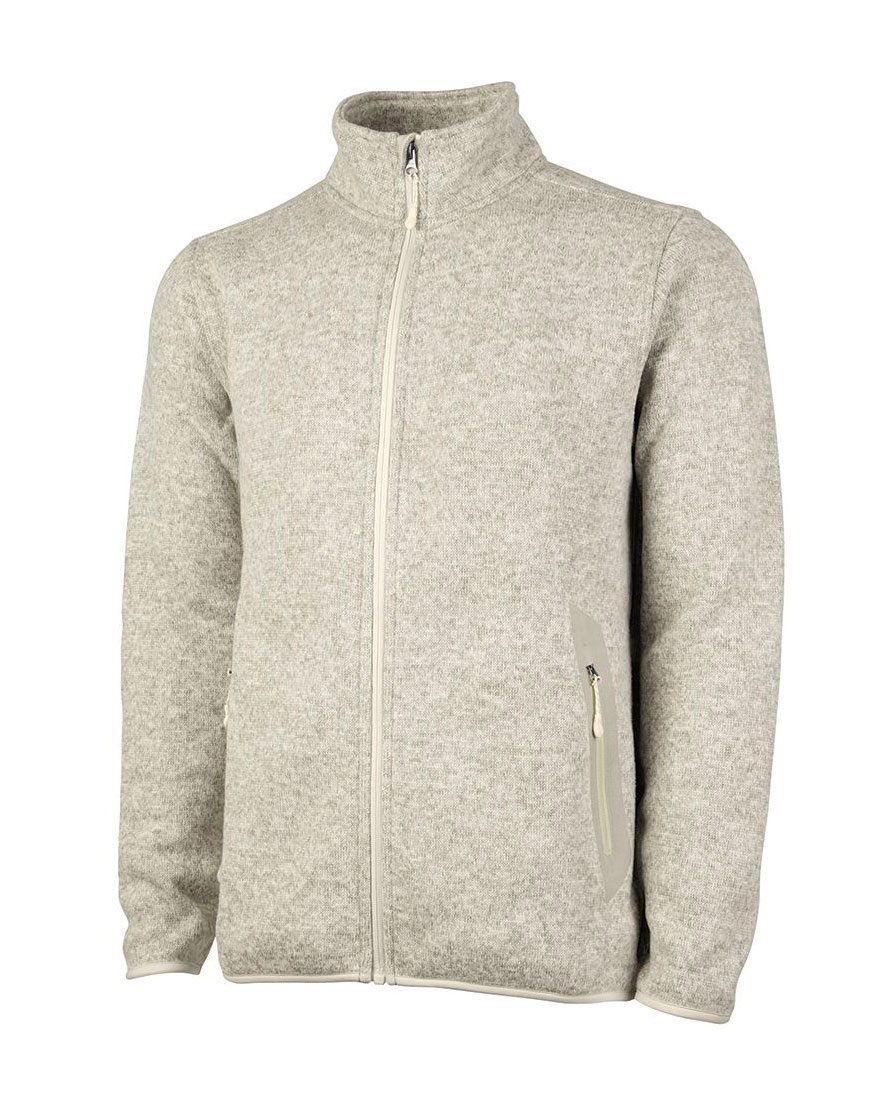 Charles River Mens Heathered Fleece Sweater Jacket