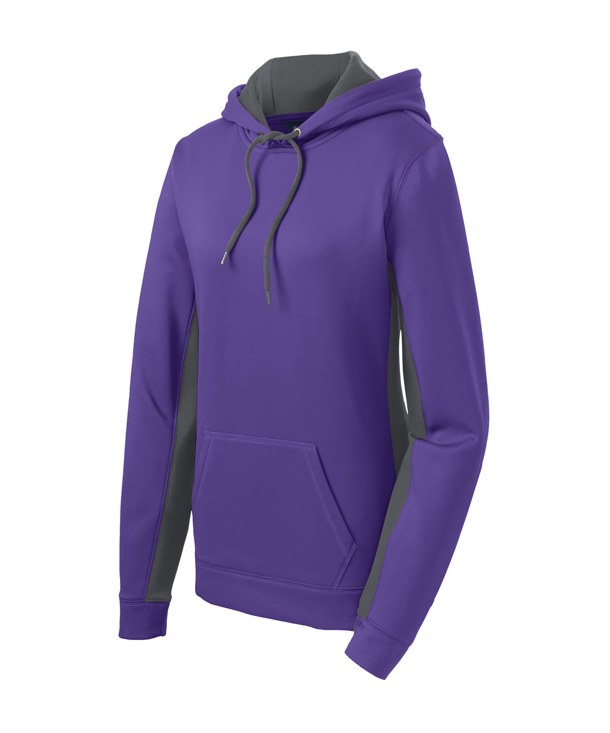 Sport-Tek Ladies Sport-Wick Fleece Colorblock Hooded Pullover