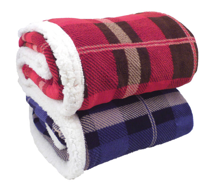 Apollo Lambswool Microsherpa Plaid Throw