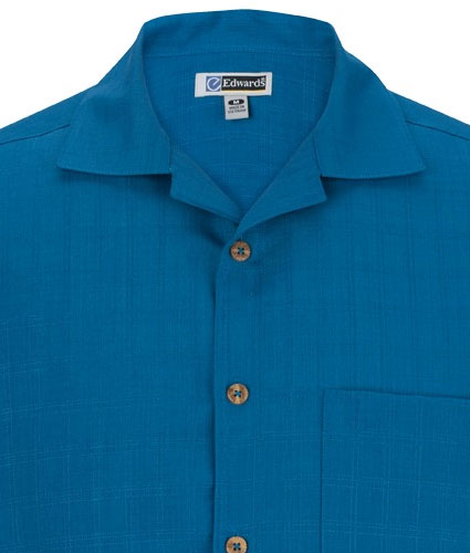 Edwards Adult Jacquard Batiste Camp Shirt