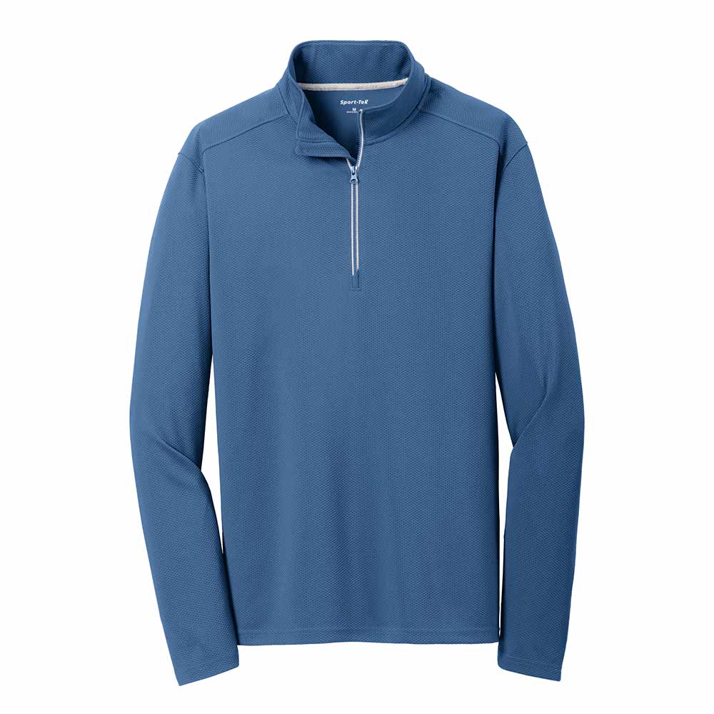 Sport-Tek Mens Sport-Wick Textured 14-Zip  Pullover
