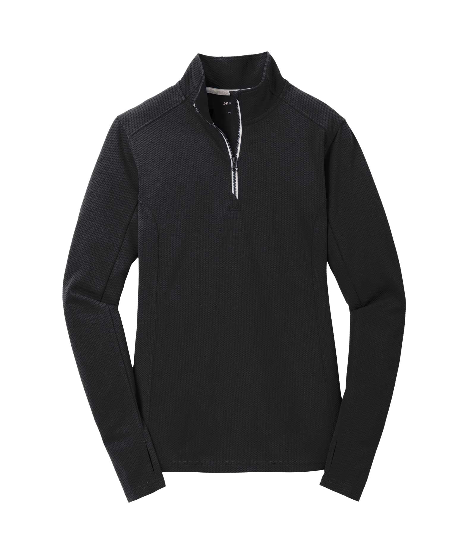 Sport-Tek Ladies Sport-Wick Textured 14 Zip Pullover