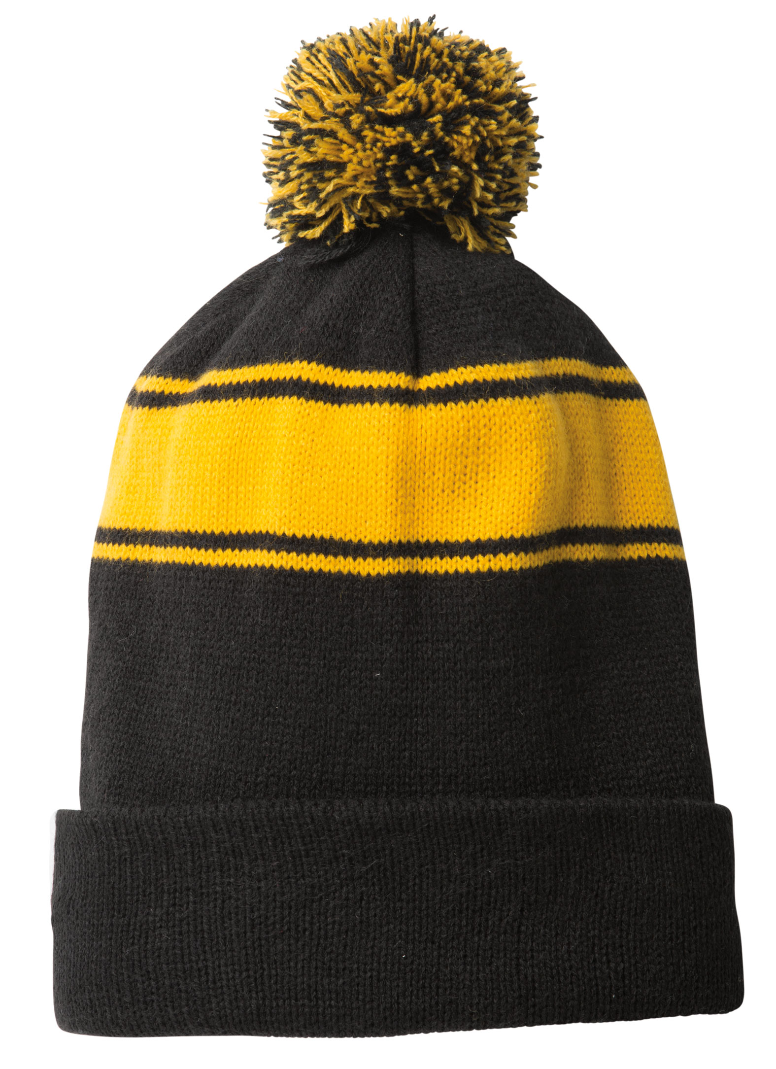 Sport-Tek Stripe Pom Pom Beanie