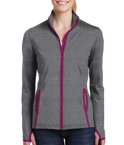 Sport-Tek Ladies Sport-Wick Stretch Contrast Full-Zip Jacket
