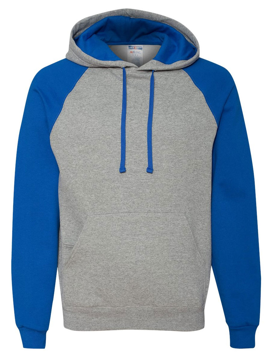 Jerzees Adult Nublend Colorblocked Hooded Sweatshirt