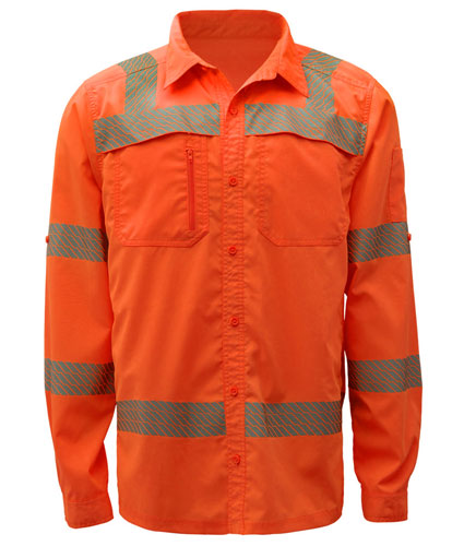 GSS Safety Adult Class 3 Lightweight Button Down Shirt