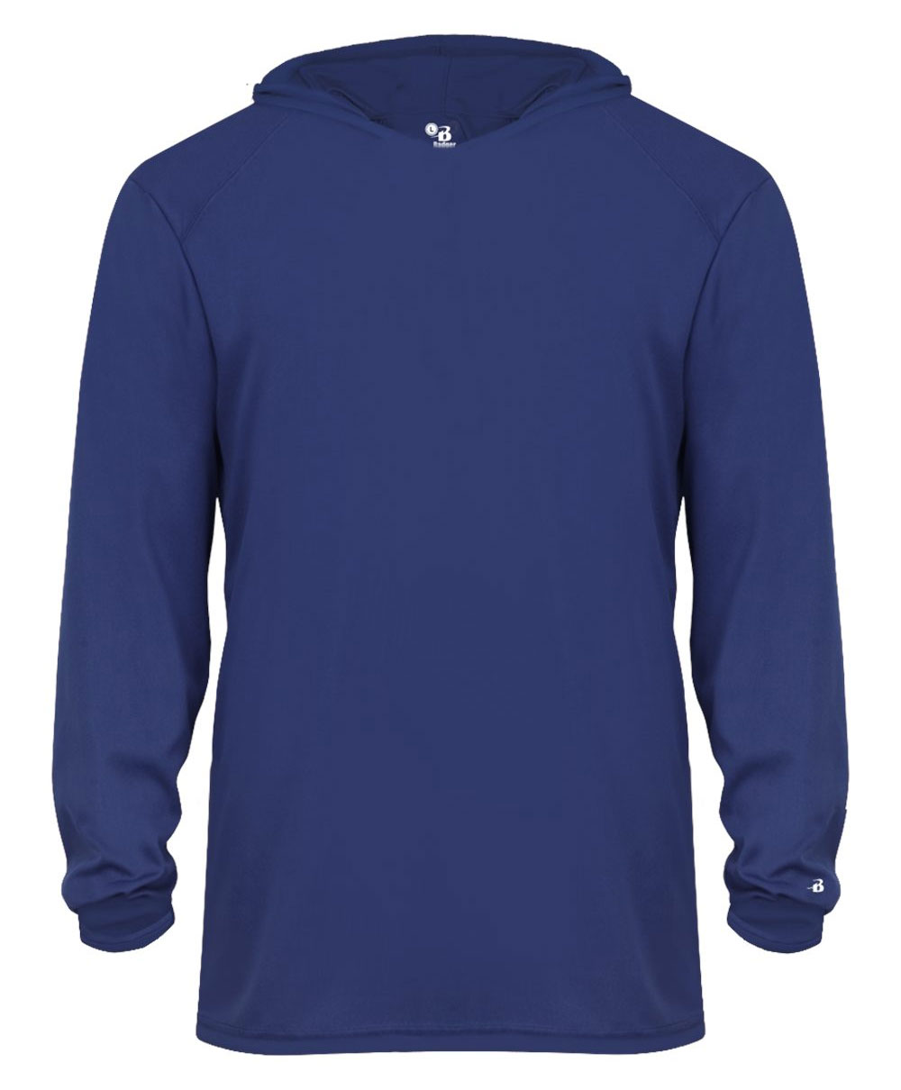 Badger Youth B-Core Long Sleeve Hood T-Shirt