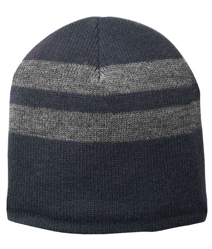 Port Company Fleece-Lined Striped Beanie Cap