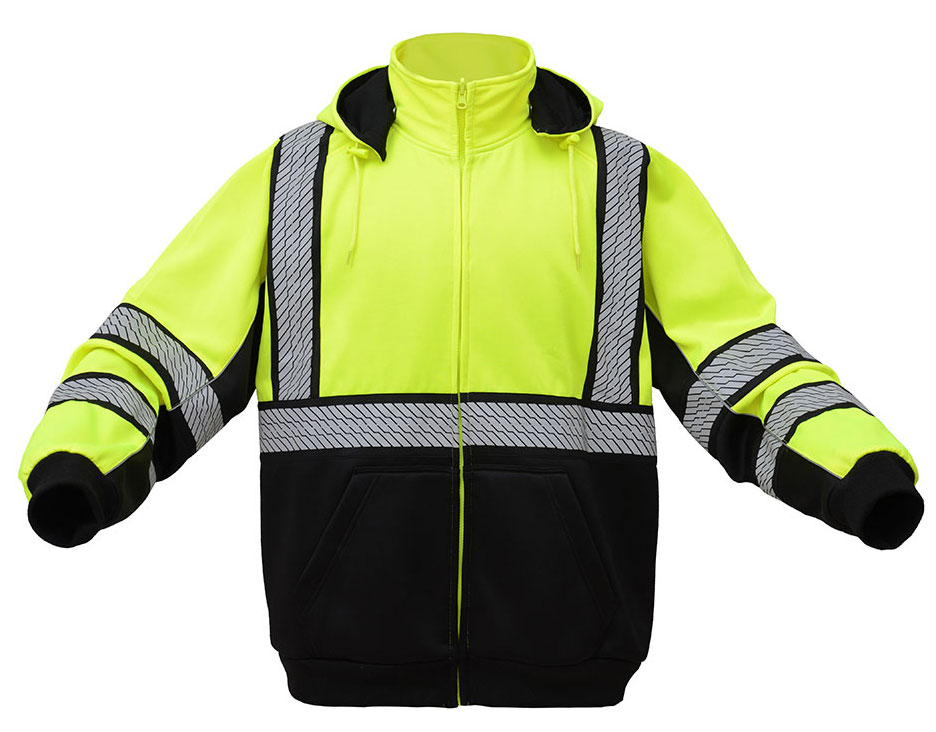 GSS Safety Class 3 Mens Onyx Teflon Sweatshirt wSegment Tape