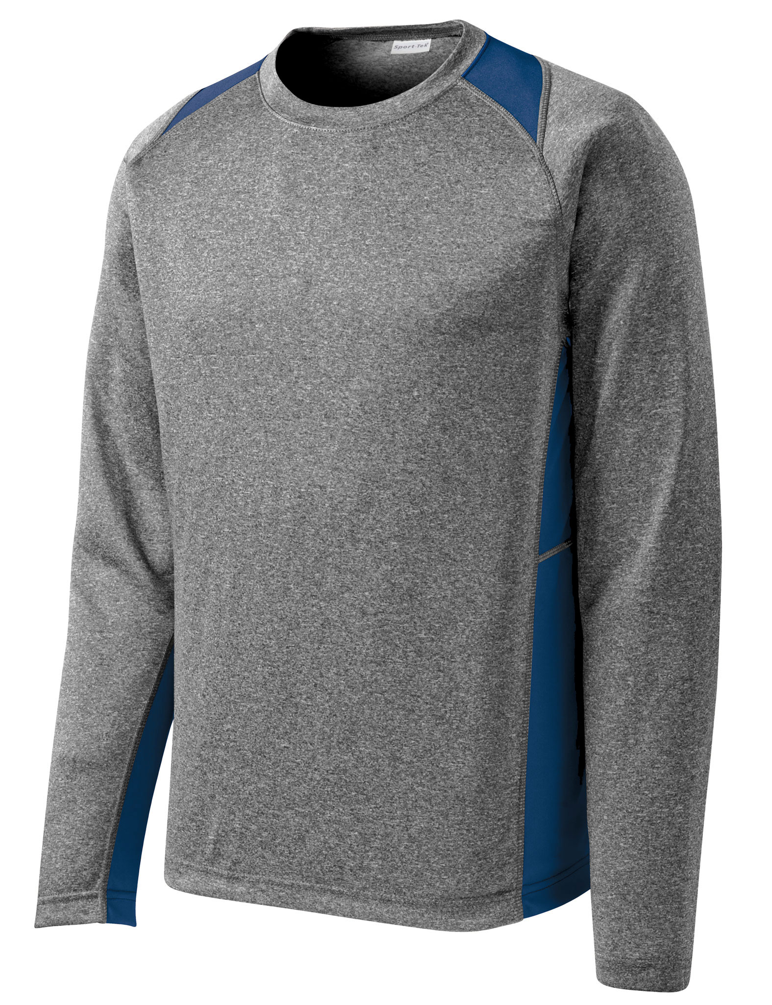Sport-Tek Adult Long Sleeve Heather Colorblock Contender T-Shirt