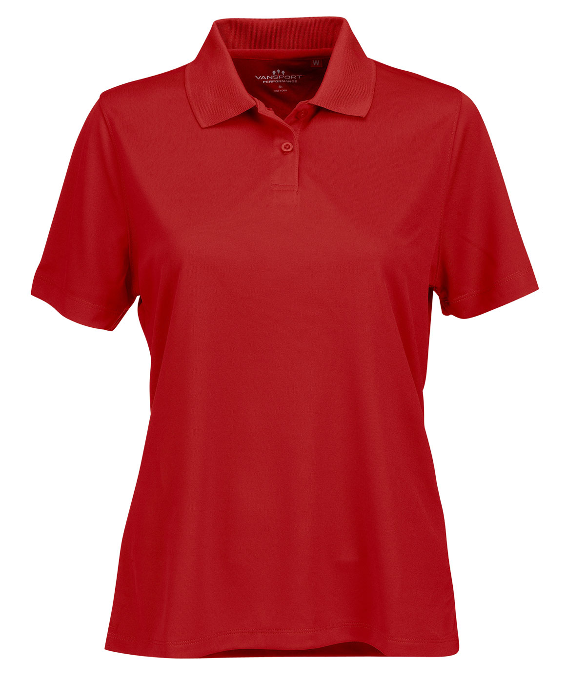 Vantage Womens Vansport Omega Solid Mesh Tech Polo