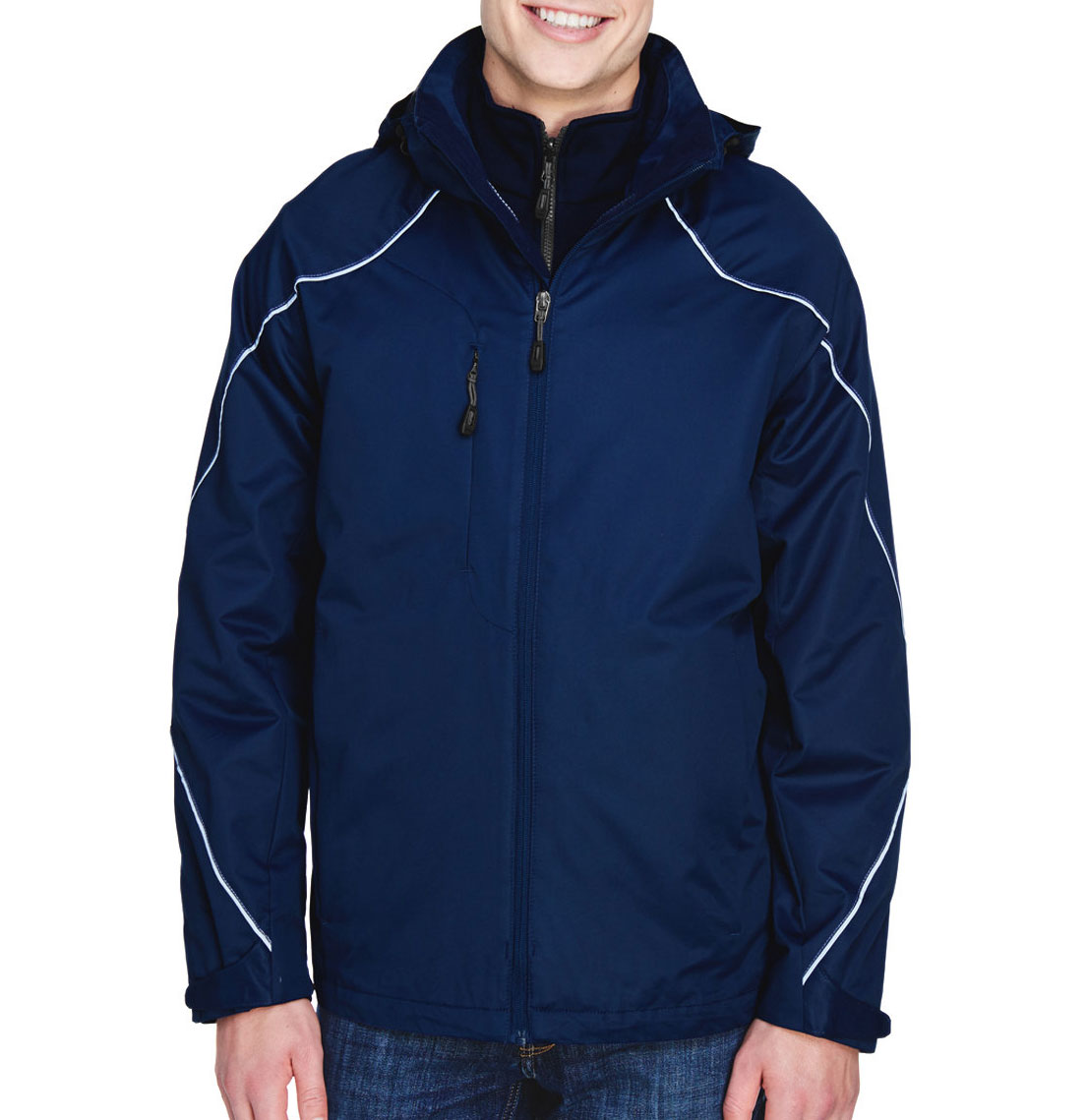 North End Mens Angle 3-in-1 Jacket with Fleece Liner