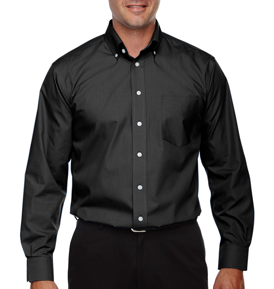 Devon  Jones Mens Tall Crown Collection Solid Broadcloth Woven Shirt