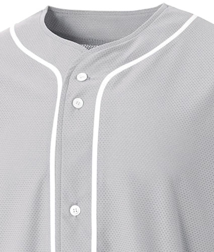 A4 Adult Short Sleeve Full Button Baseball Top