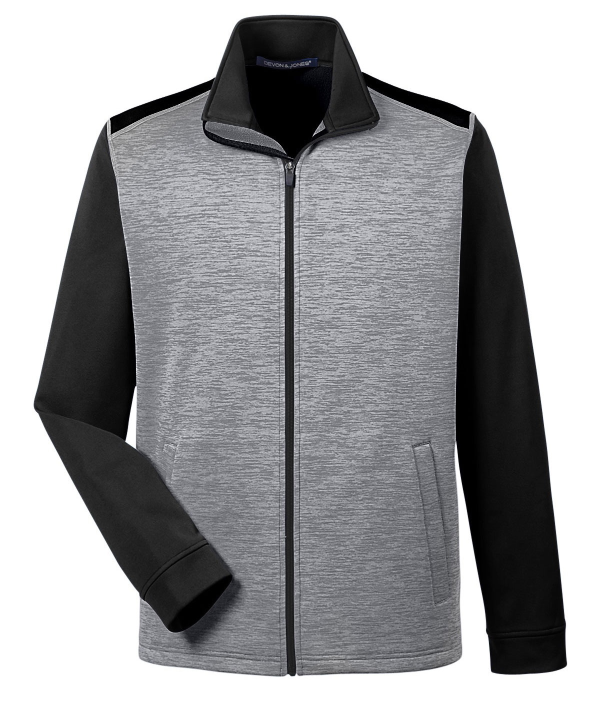 72211-devon-jones-mens-newbury-colorblock-mlange-fleece-full-zip-1.jpg