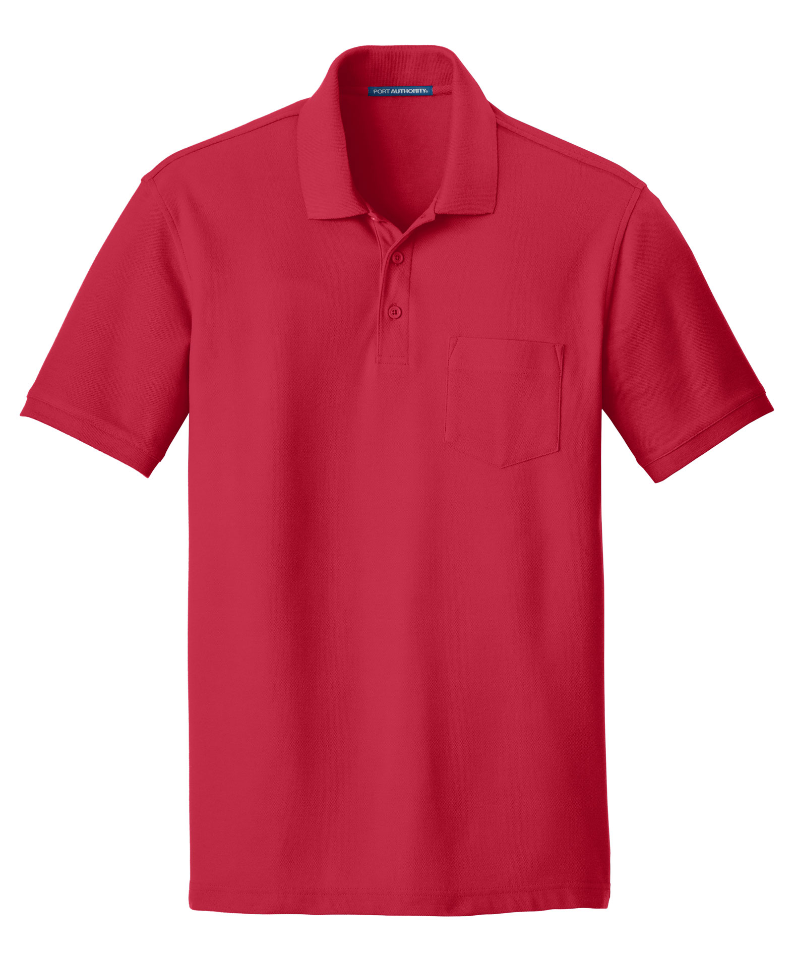 Port Authority Adult Core Classic Pique Pocket Polo