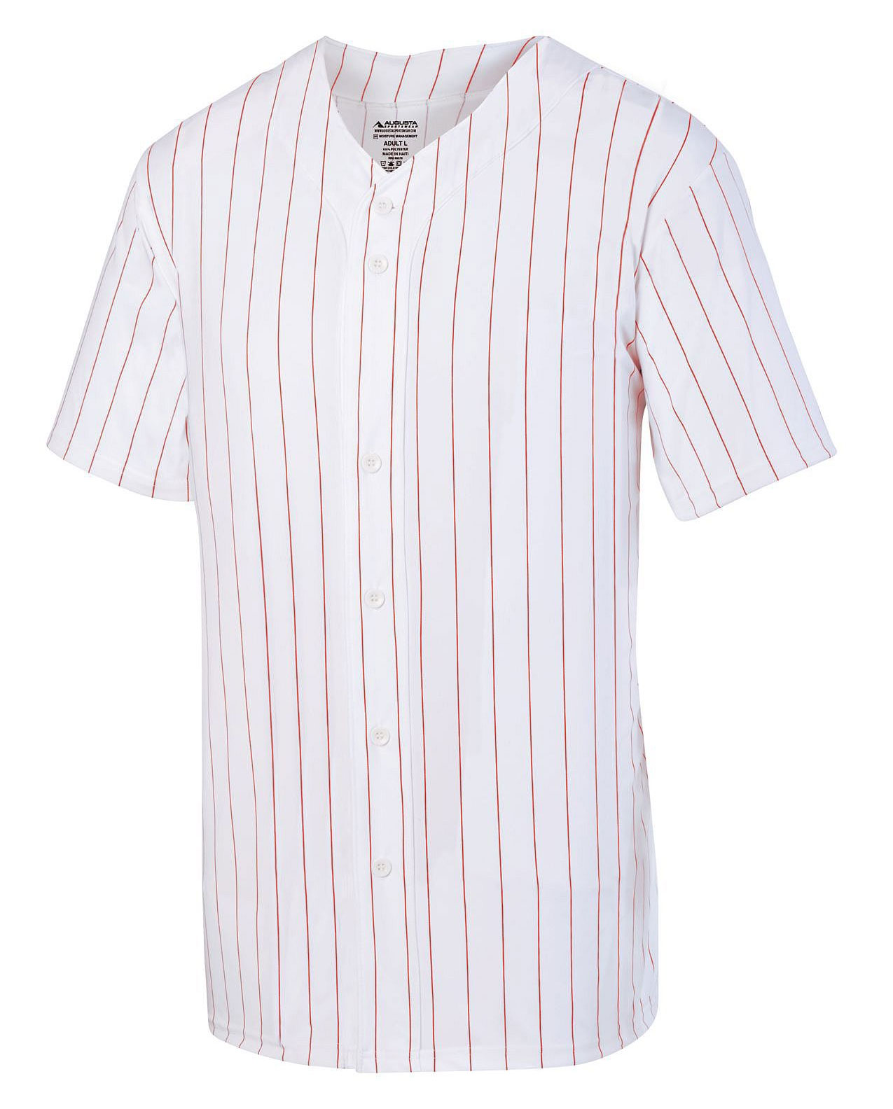 Augusta Youth Pinstripe Full Button Baseball Jersey