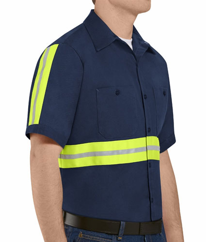 Red Kap Mens Enhanced Visibility SS Cotton Work Shirt