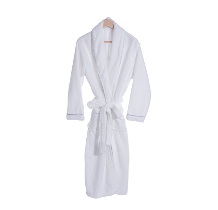 Apollo Adult Coral Plush Robe with Trim