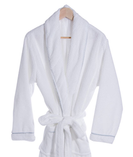 Apollo Adult Coral Plush Robe with Trim