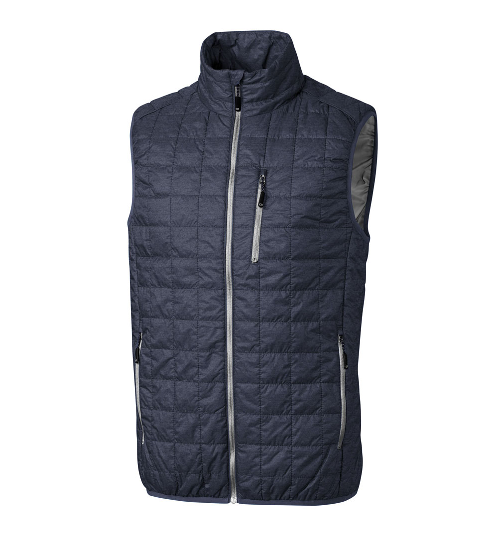 Cutter  Buck Mens Rainier PrimaLoft Eco Insulated Full Zip Puffer Vest