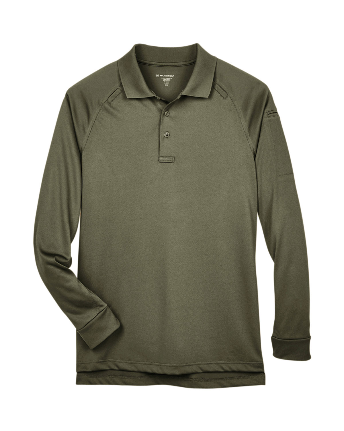 Harriton Mens Tactical Long-Sleeve Performance Polo