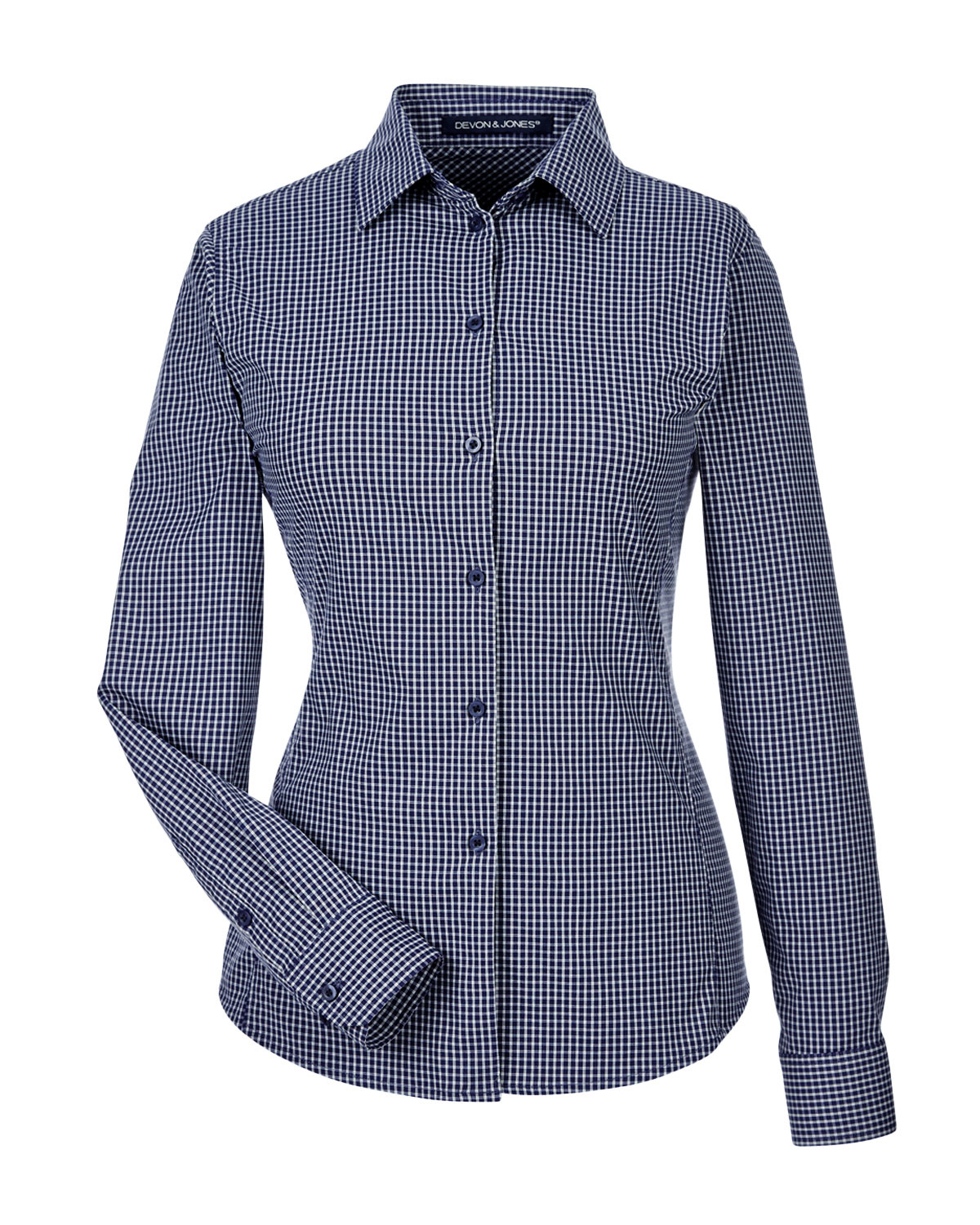 Devon  Jones Ladies CrownLux Performance Tonal Mini Check Shirt