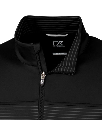 Cutter  Buck Mens Big and Tall Traverse Stripe Quarter-Zip