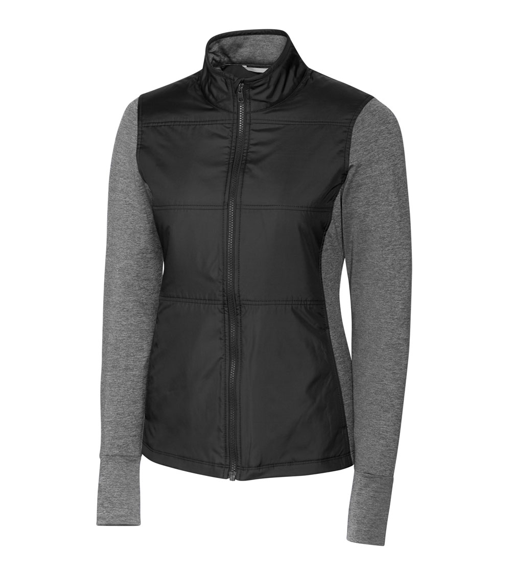 Cutter  Buck Ladies Stealth Hybrid Quilited Full Zip Jacket