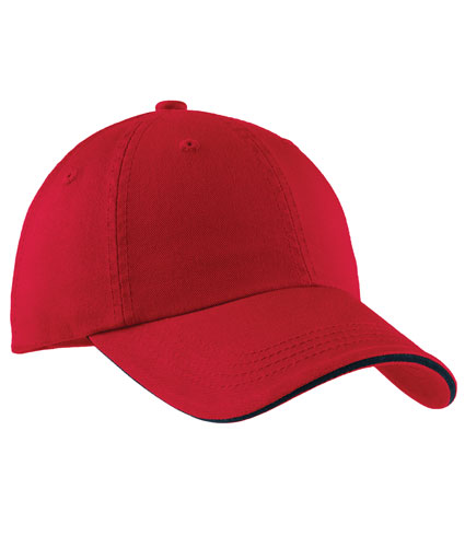 Port Authority Sandwich Bill Hat with Striped Closure