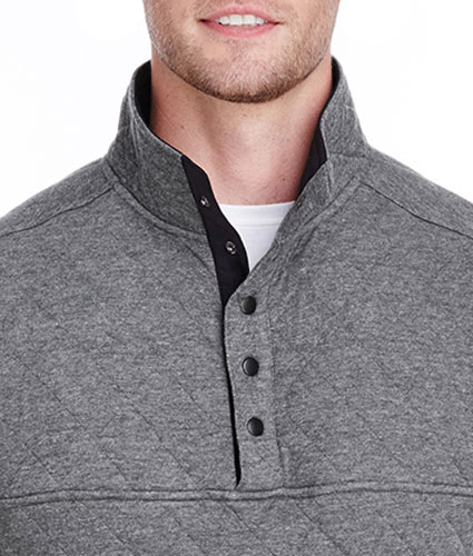 J America Adult Quilted Snap Pullover