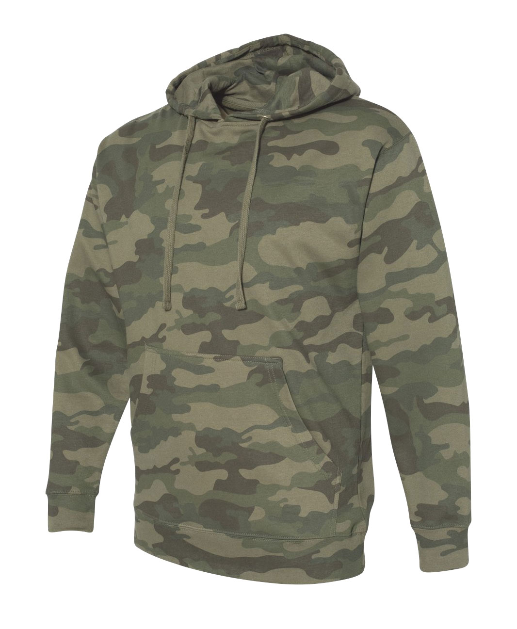 Independent Trading Co. Adult Camo Midweight Hooded Sweatshirt