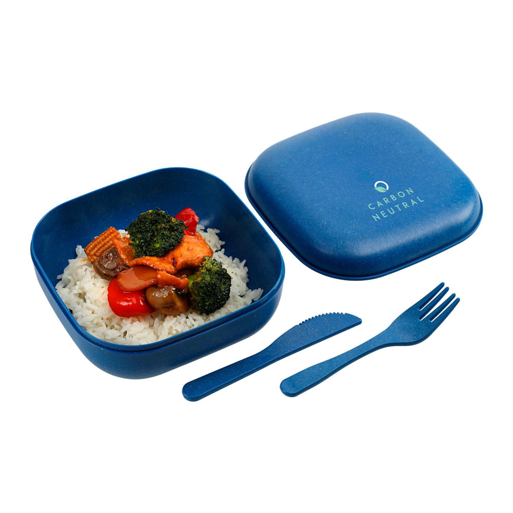 Bullet Wheat Straw Food Storage with Utensils